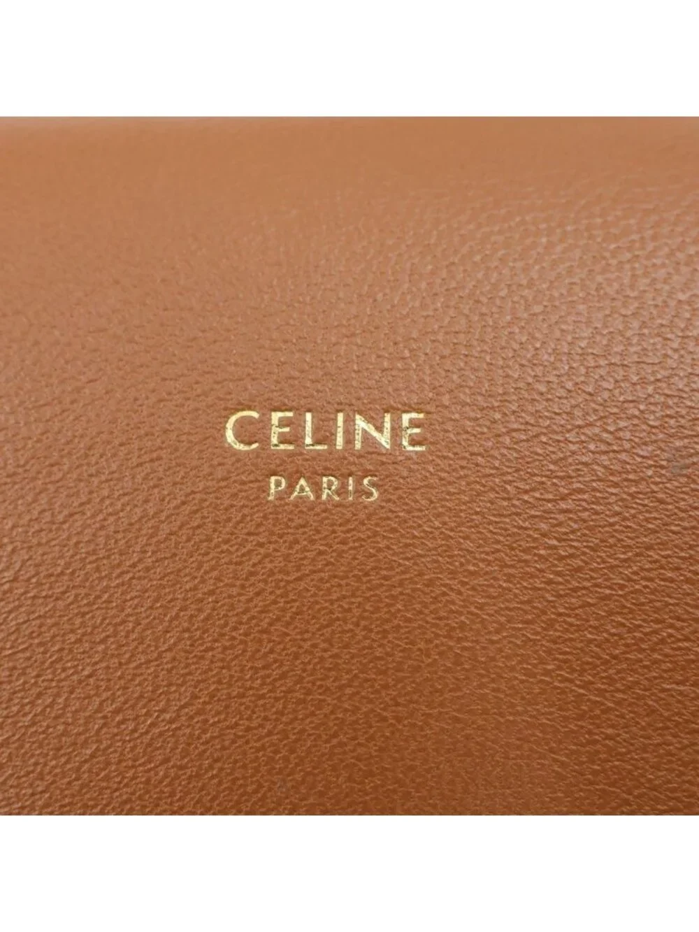 Celine Triomphe All Over Print Phone Pouch Shoulder Bag Brown White